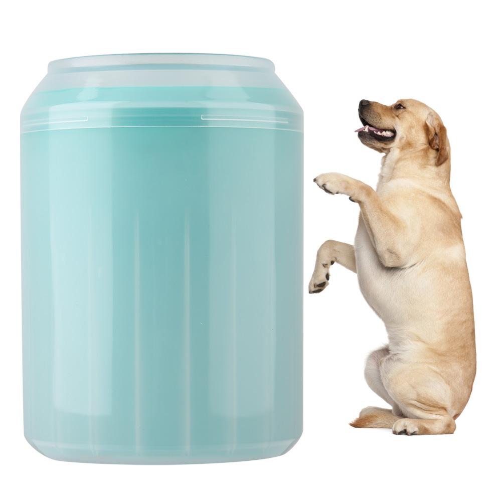 Removable Dog Paw Cleaner Cup Pet Cleaning Brush Cup Dog Foot Cleaning Cup Tool (Green)