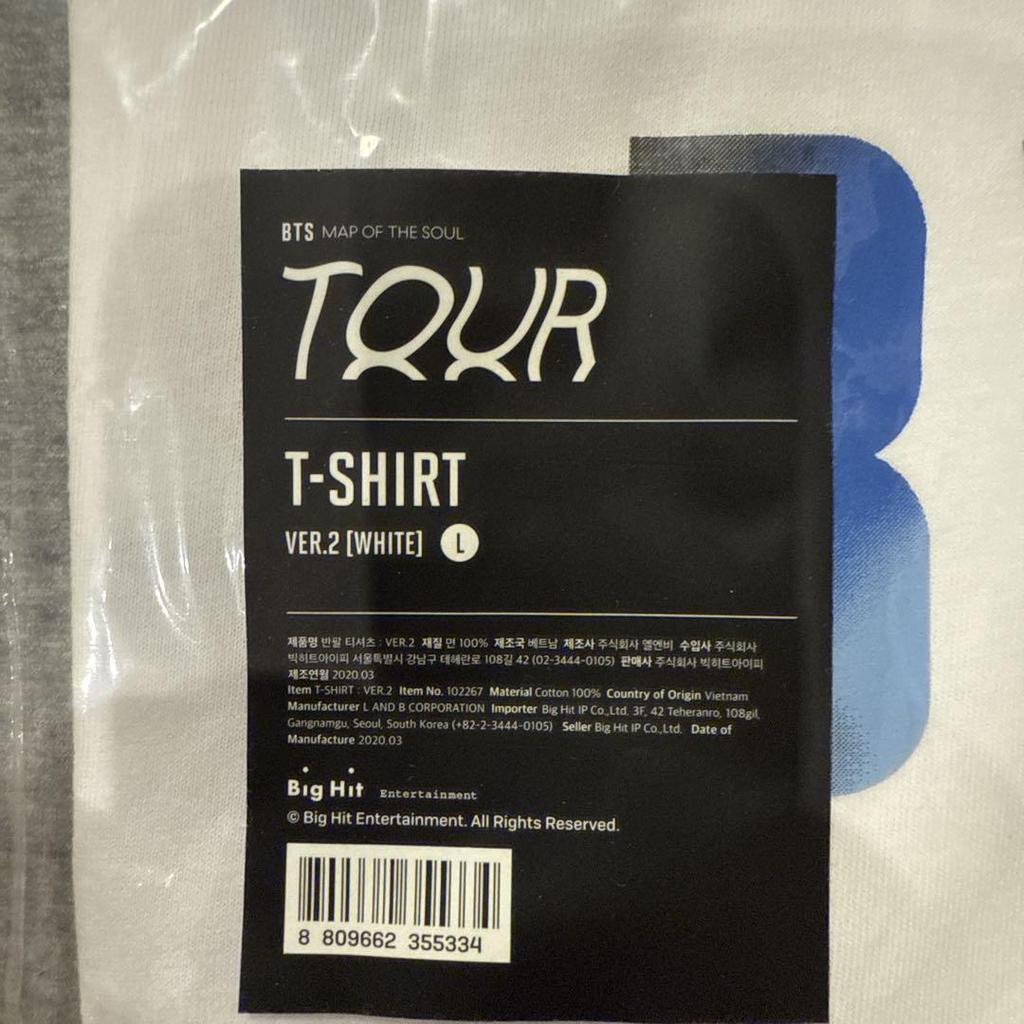 [USED] BTS MAP OF THE SOUL TOUR T-SHIRT L White