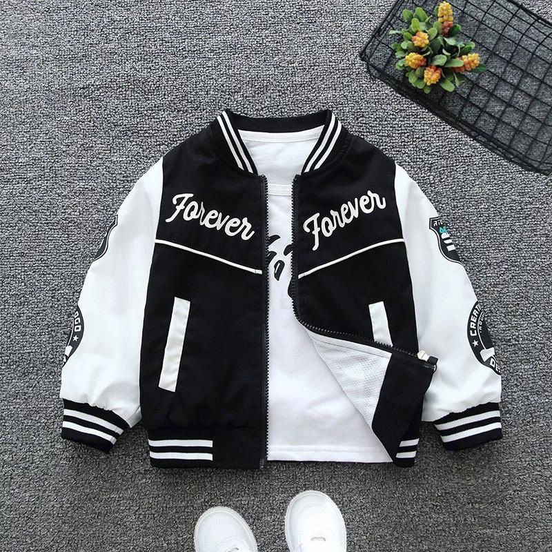 Color - Blocked Fashion Baseball Coats for 3 - 10 Year - Old Boys In Spring and Autumn