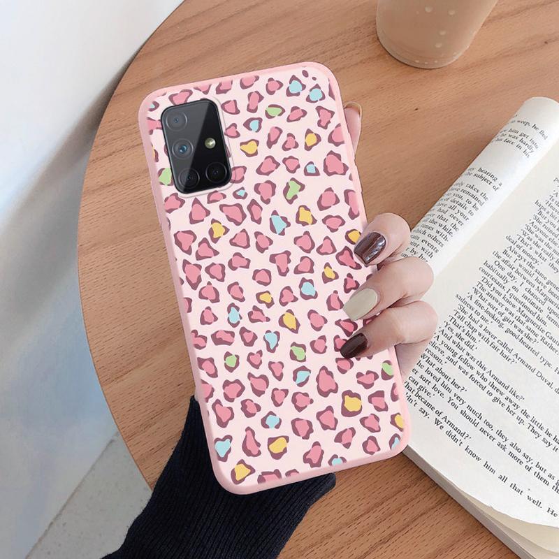 Leopard Print Phone Case For Samsung Galaxy A51 4G 5G A71 5G Protection Back Cover Soft Silicone Fundas For Samsung A 51 Coque