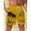 Tropical Palm Tree Print Men's Board Shorts 3D Print Men Beach Shorts Summer Outdoor Short Pants Party Holiday Sports Shorts