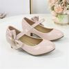 2026 Spring New Girls Leather Shoes Children's Princess High Heels Black White Girls Wedding Party Dance Shoes 26-38