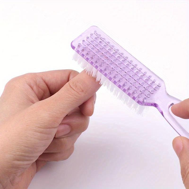3pcs Nail Brush Cleaning Remove Dust Powder Plastic Cleaner for Acrylic UV Gel Nails Art Manicure Nail Care Accessories
