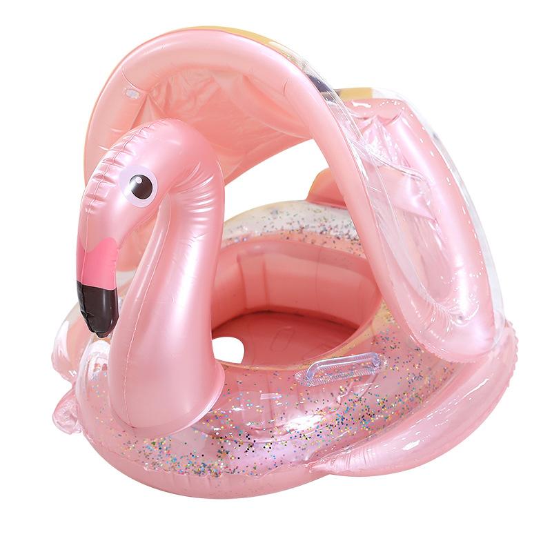 Multi Inflatable Floting Row Baby Infant Float Pool Swimming Ring with Sunshade Floating Seat Beach Party Pool Piscina
