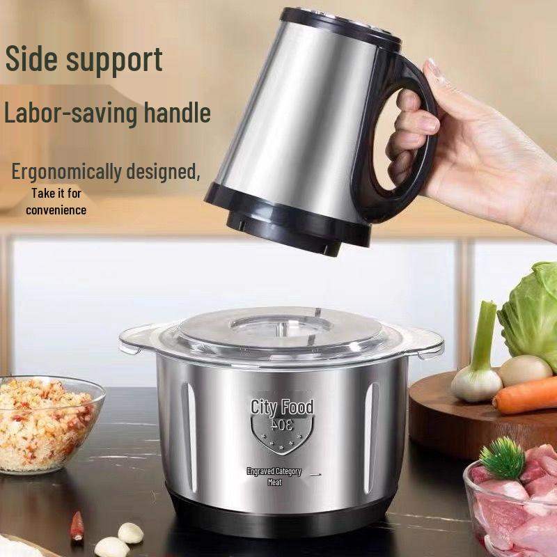 Five-Piece Electric Garlic Masher & Meat Grinder Set with Rechargeable Knife and Multi-Function Sauce Maker