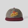 Human & Cat FFFOUND WOOL CHECK PATTERN FLAT BRIM CAP_BURGUNDY