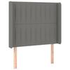 VidaXL Tête de Lit à LED Meuble de Chambre à Coucher Accessoire de Lit Simple Tête de Cadre de Lit Intérieur Gris Foncé 3124261