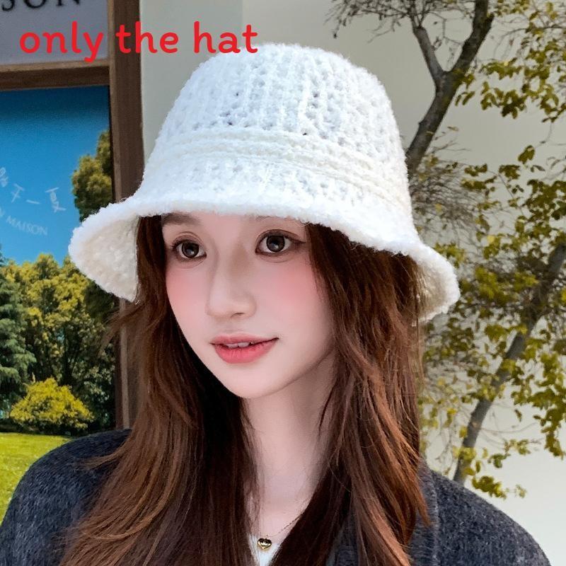 Fishermans Knitted Fashionable Hat With Hollow Out Design For Daily Outdoor