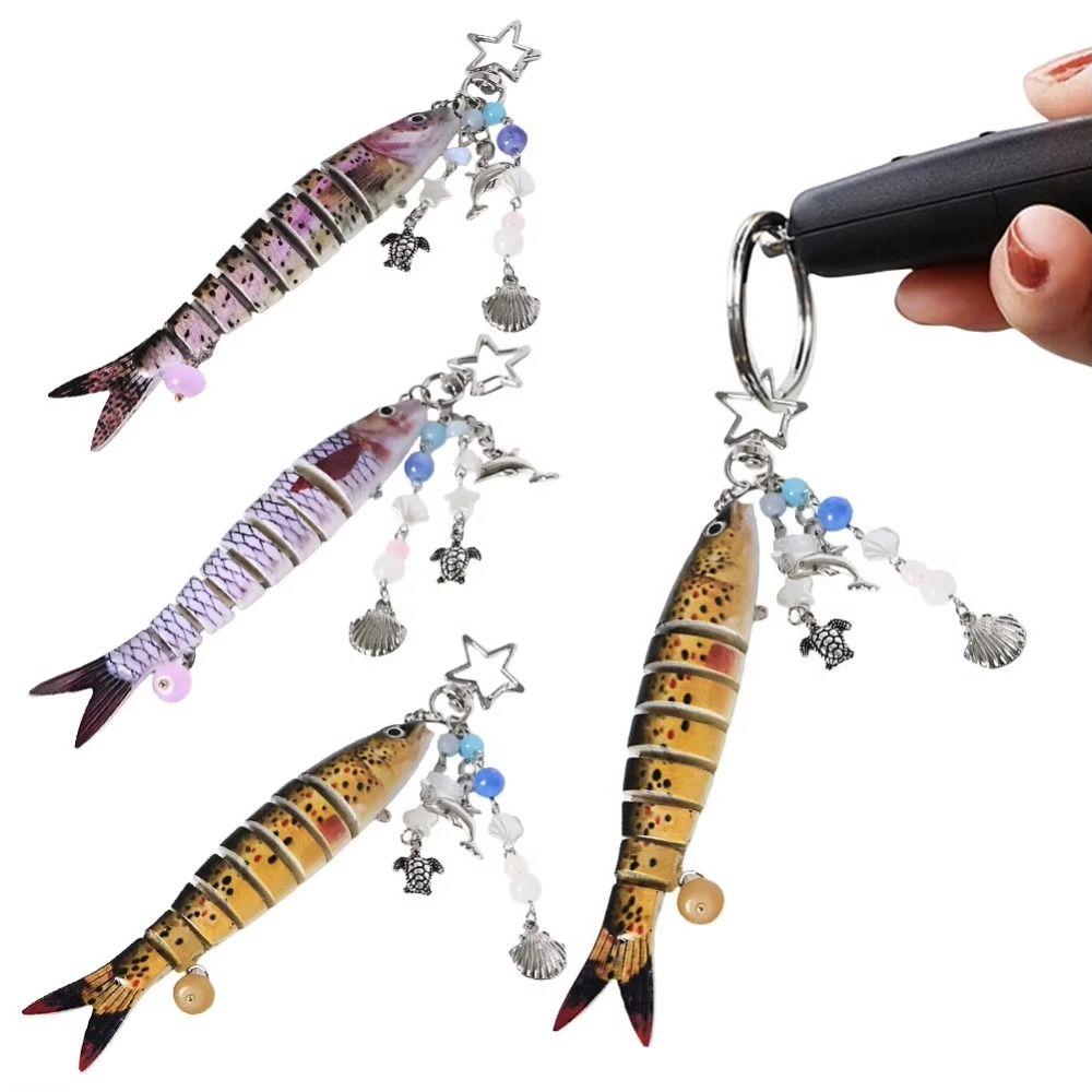 Bionic Design Handmade Fish Keychains High-precision Fish Bait Lanyard  Fishing Enthusiasts