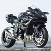 1:12 KAWASAKI H2R Alloy Racing Motorcycle Simulation Metal Street Race Motorcycle Model Sound And Light Collection Kids Toy Gift