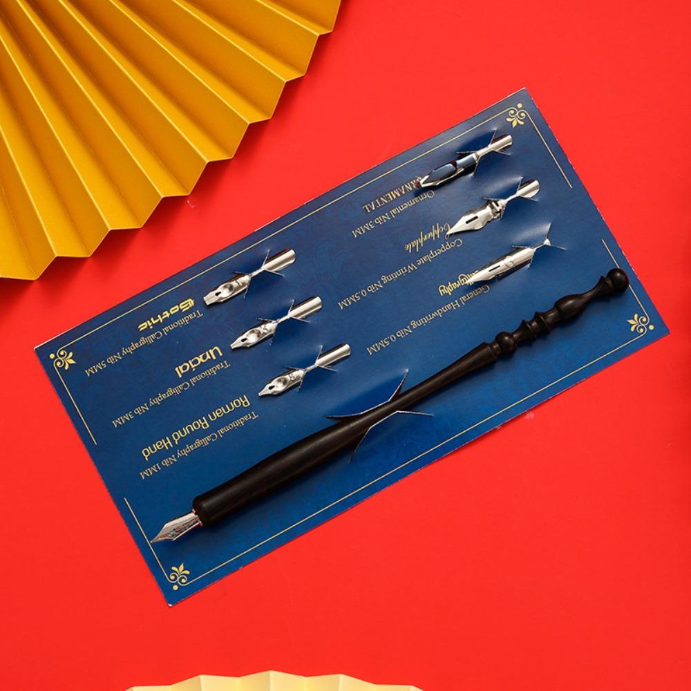 Stainless Steel Tip Dip Pen Kit With Holder Comic Dip Pen Portable Signature Pen  Students