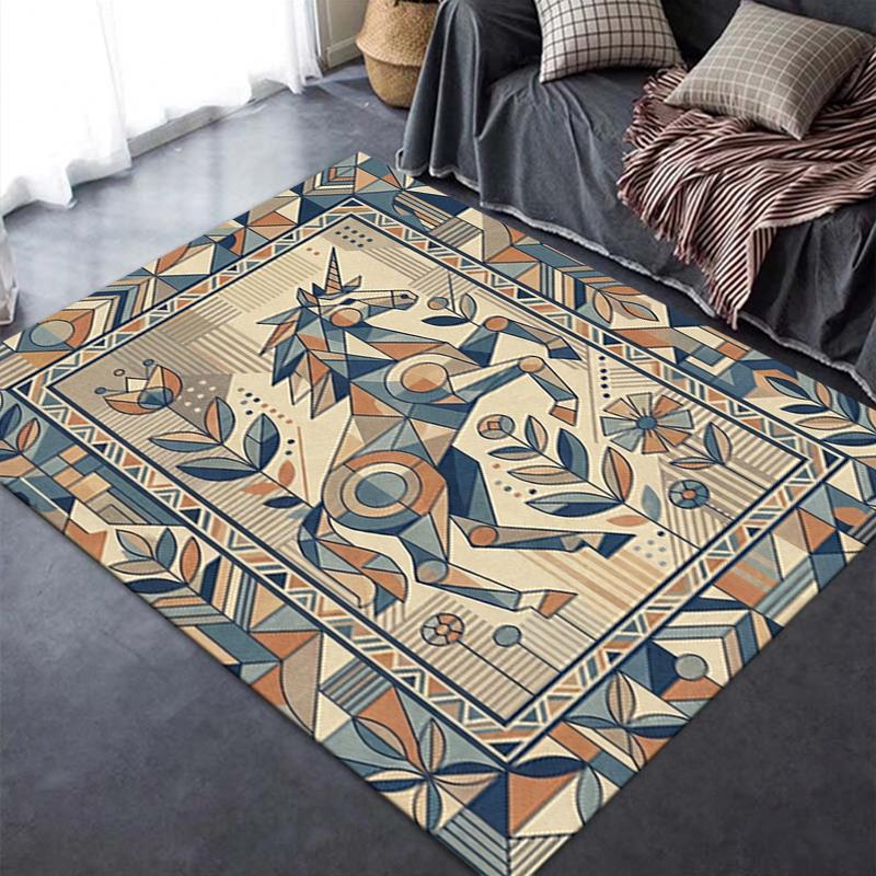 2025 New Unicorn Animal Carpet Rug for Living Room Bedroom Home Sofa Decoration,Kids play Non-slip Floor Mat140