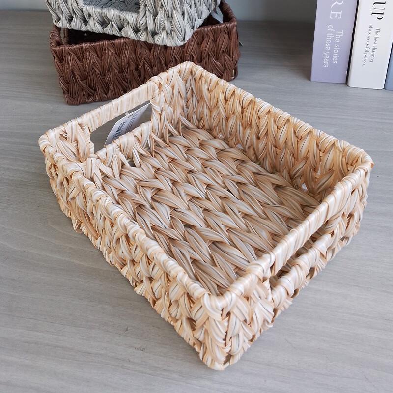 Nordischer handgeflochtener Imitationsrattan Aufbewahrungskorb
