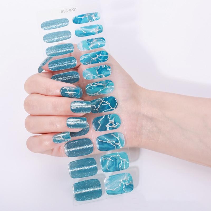 Easy Application Gel Nail Wraps Full Cover Manicure No Nail Lamp Needed Home Manicure Essential for Home Use