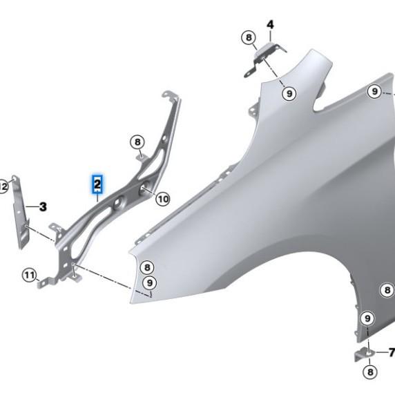 BMW 2 Series F45 Front Fender Bracket 41007408657/41007408658