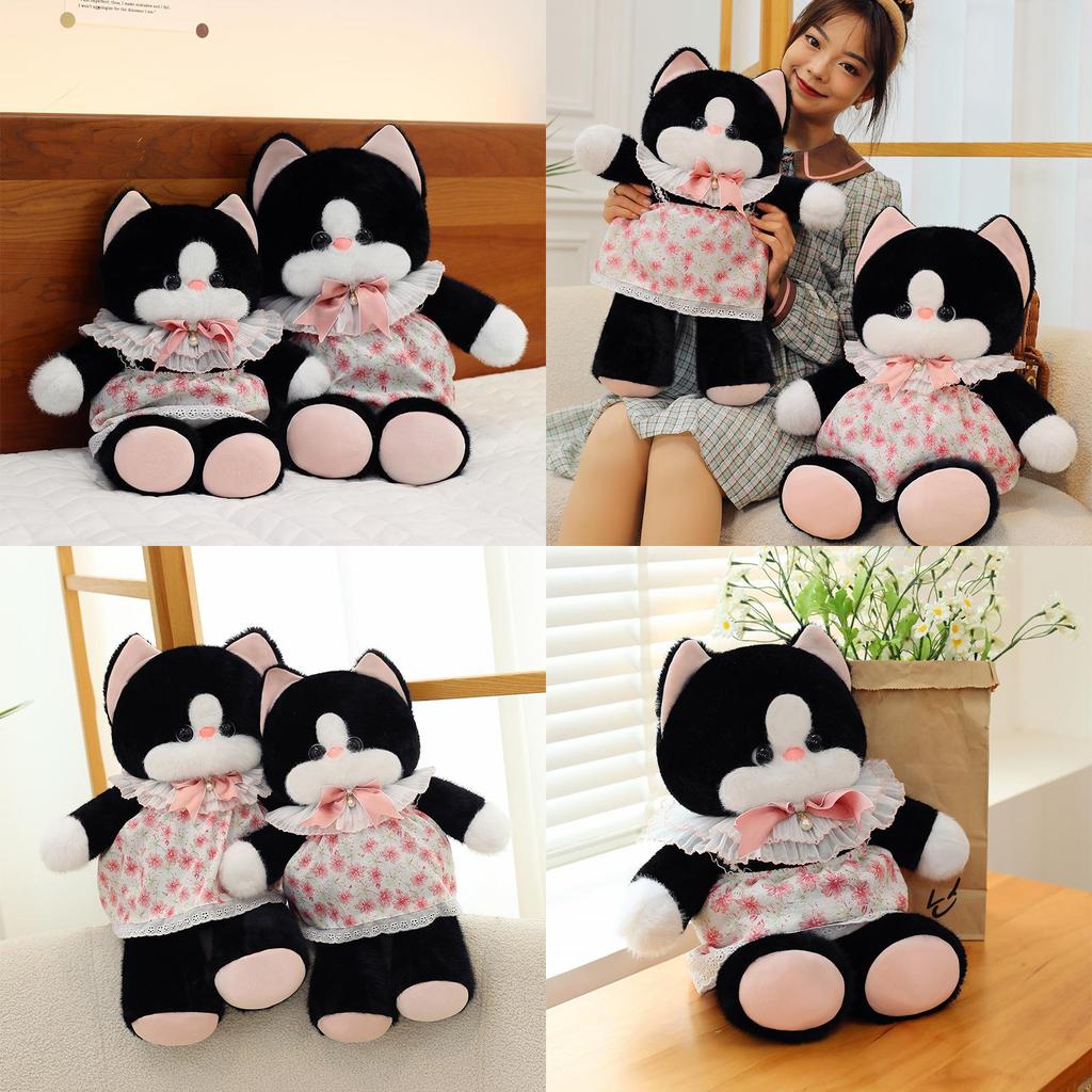 Cute And Realistic Cat Plush Toy Doll Sleep Pillow For Girls Soft Cuddly Gift
