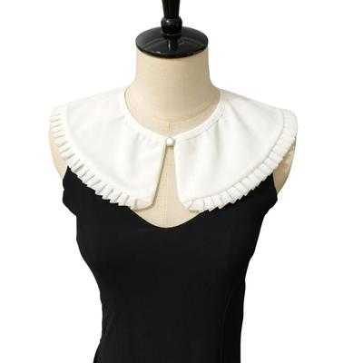 Plisierter Kragen Mädchen Abnehmbarer viktorianischer Kragen Revers Preppy Look Cosplay Viktorianischer plissierter Schalkragen