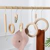 Creative Wooden Hook S-shaped Clothing Store Hanger Hanging Circle Scarf Plate Pants Coat Racks Wardrobe Storage Hats Tie Clip