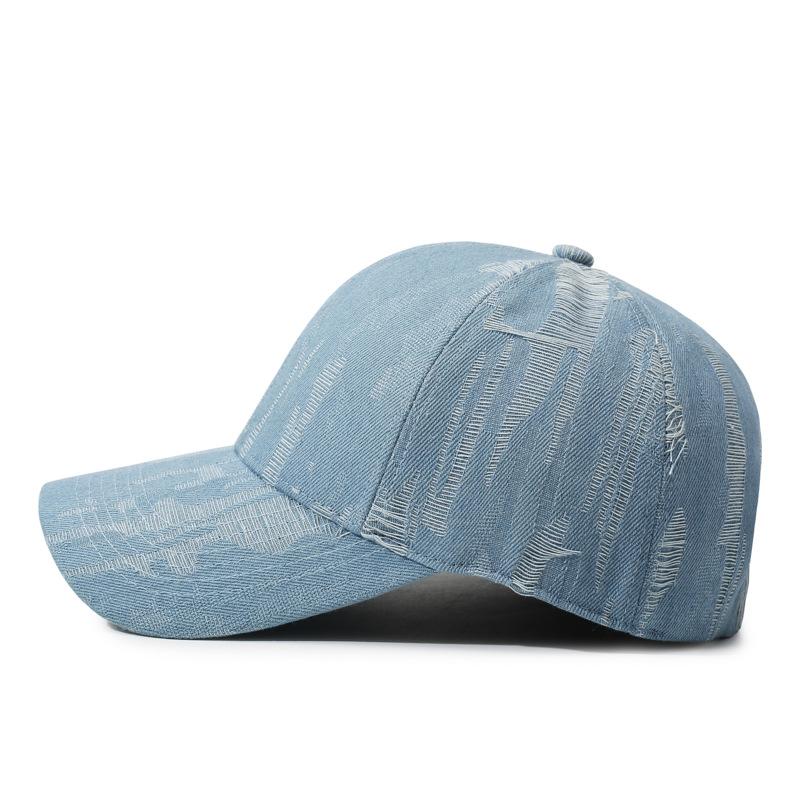 Washed Denim Baseball Cap Men'S Retro Retro Checkerboard Cap Hip Hop Trend Hat