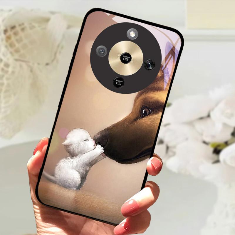 For Honor X9d 5G Case Fashion Painting Tempered Glass Shockproof Phone Case For Honor X9 D HonorX9D Back Cover Fundas Bumper