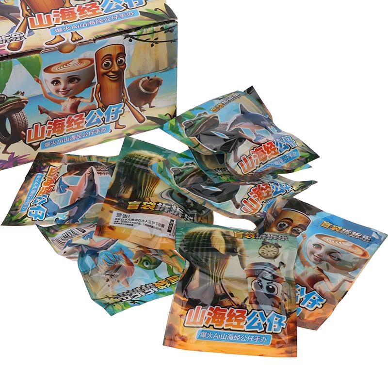 1 Set Tralalero Tralala Figures Italian Brainrot Tung Sahur Figure Blind Box Toy Bombardino Crocodilo Shimpanzini Bananini Model