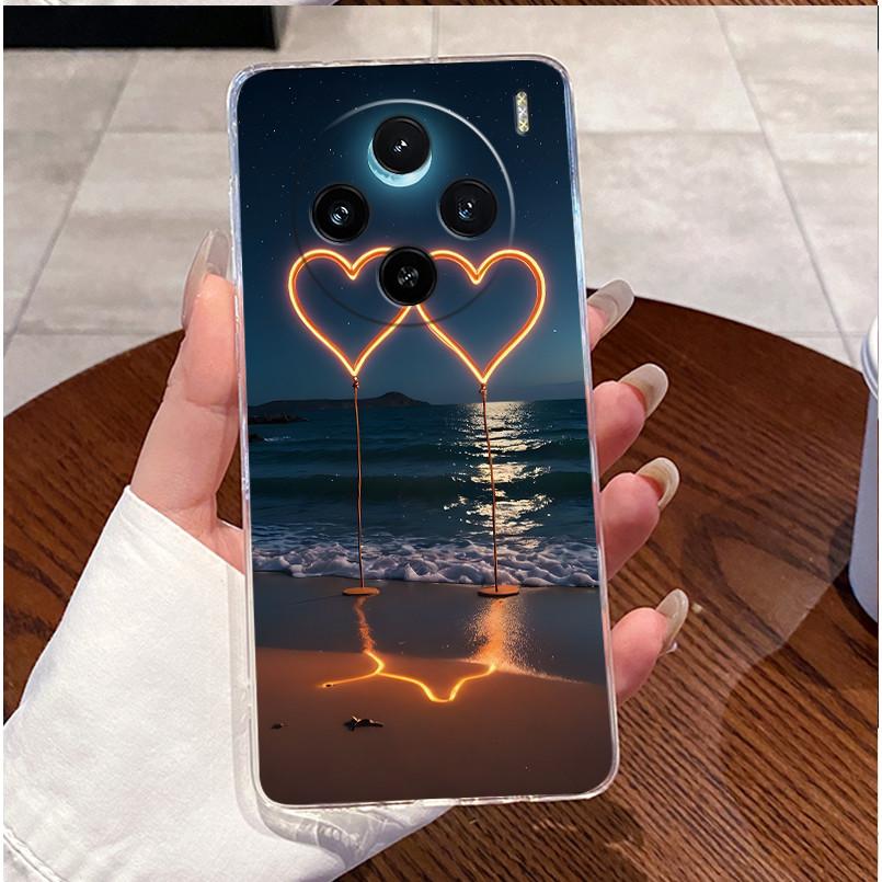 Case For Vivo X100 Transparent TPU Soft Cover For Vivo X100 Pro/X100s Pro Cute Little Panda Pattern Shockproof Couple Shell