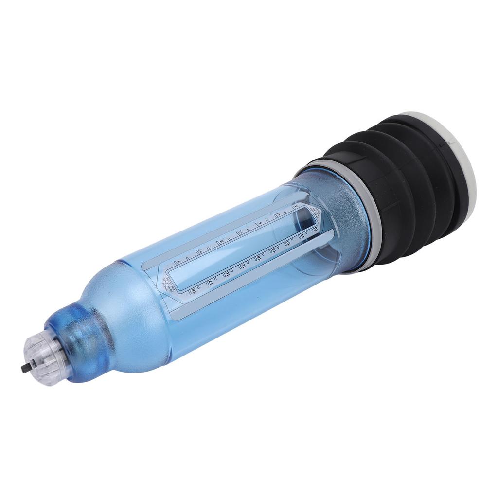 Manual Penis Vacuum Pump Transparent Cylinder Rehabilitation Training Safe Penis Extend Pump for Men Blue