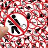 64pcs Humorous No Parking & No Entry Sticker Set Red & White Icons for Cars, Motorcycles Ideal for Notebooks, Journals, Planners Notebook Accessories