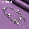 CHSHINE 925 Sterling Silver Five Stars Pendant Bracelet For Women Wedding Party Fashion Charm Jewelry