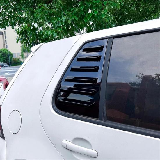 Rear Window Louver Shutter Compatible with Volkswagen Golf 4 MK4 1997-2006 Side Air Vents Shutter Cover Trim Exterior Accessories(Carbon Fiber