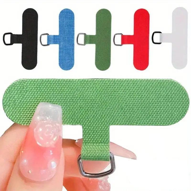 8 st slumpmässiga färger Universell Mobiltelefon Anti-förlust Snodd Kortpackning Ersättning Avtagbar Telefonhängande Snöre Rem Nylonplåster Fästplatta