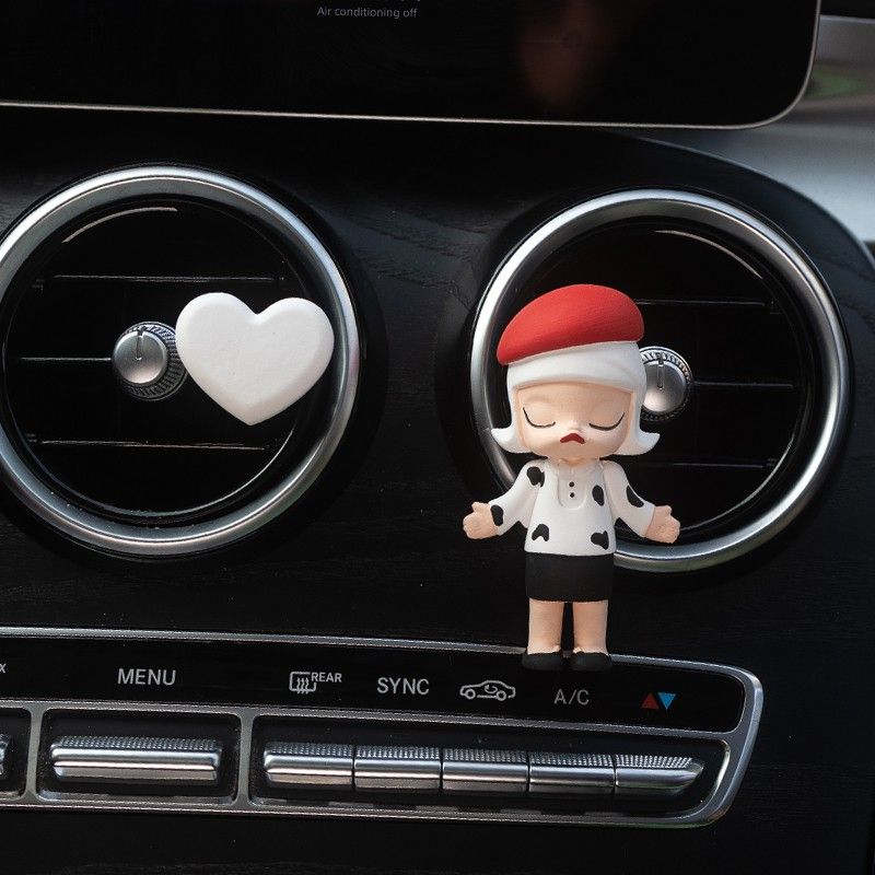 New Car Gift Car Perfume Fragrance Cute Cartoon Air Vent Decoration Car Aroma Diffuser Stone Car Interior Ornament Fragrance