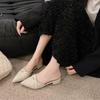 Summer Women's Slippers 2026 Butterfly-Knot Low Mules Shoes Pointed Toe French Casual Slide Fashion Pearl Outdoor Half Slippers