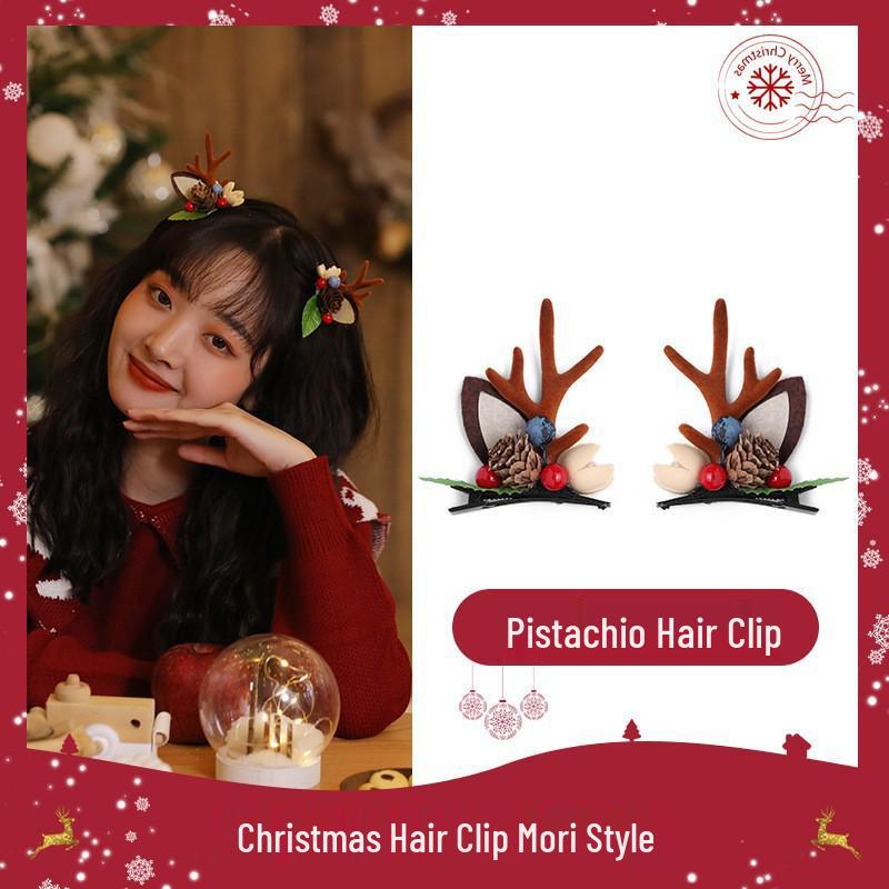 Santa Claus Hair Clips: Adult & Children's Christmas Antler Accessories