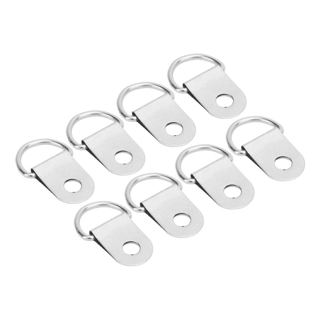 50 Set Schuh Stiefel Schnürhaken mit 8mm Eisen Nieten Schlaufe D-Ring Schnalle Metall Reparatur Zubehör