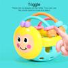 1 Pc Soft Rubber Cartoon Bee Hand Knocking Rattle Dumbbell Baby Early Educational Toys for Kids Preschool Tool Baby Rattle