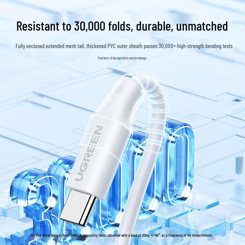 UGREEN Type-C 6A 66W Right-Angle Fast Charging Cable
