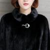 Imitation mink coat women's thickened medium and long imitation mink velvet loose hooded jacket large size mother outfit