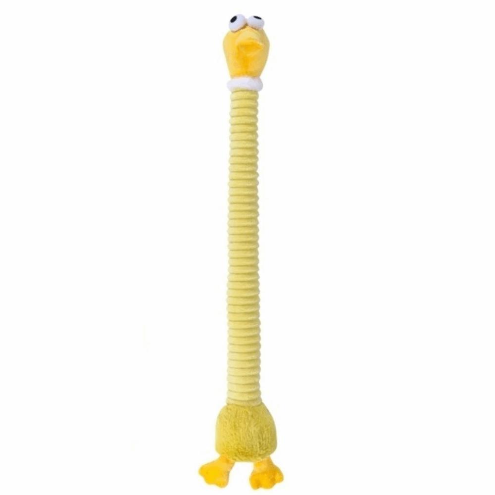 Soft Plush Squeaky Dog Toy Cartoon Shape Interactive Dog Toy Animal Shape Dog Chew Toy Molar Toy жёлтый