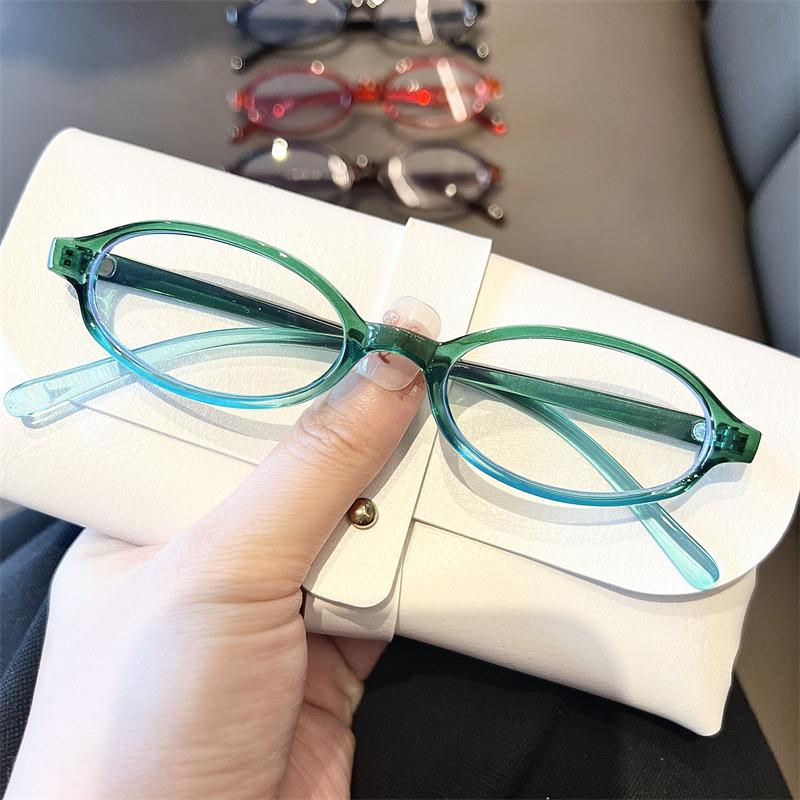 Women Y2K Retro Oval Glasses Small Frame Eyewear Blue Light Blocking Eyeglasses Female Computer Reading Optical Spectacle