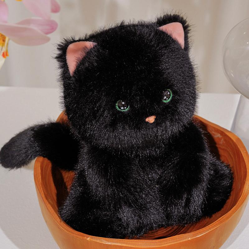 24Cm Cartoon Cute Cat Plush Doll Realistic Siamese Cat Ragdoll Orange Black White Cat Plush Toy Home Decor Accompany Gift