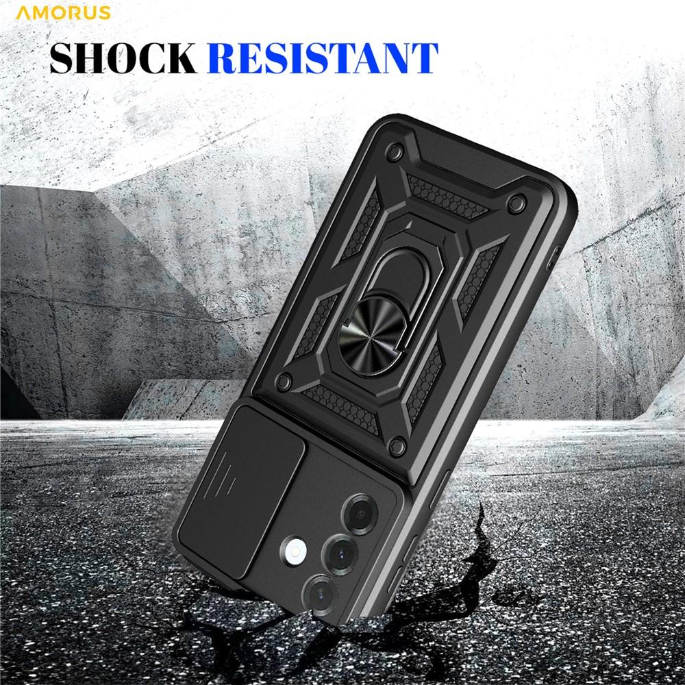 Case for Galaxy A37 5G - TPU+PC, Black, With Stand