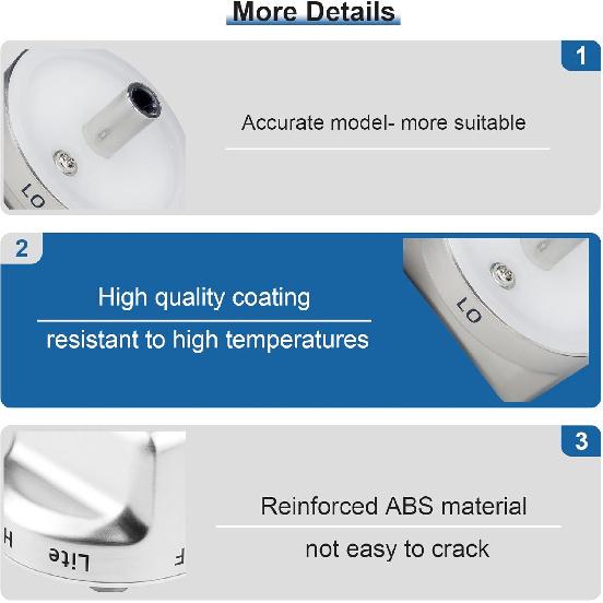 DG94-02141A for Samsung Gas Stove Knobs, DG94-02141 Range Knob Replacement for Samsung Part DG94-02141D AP7012782 PS16554212, Fit Stove Number