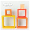 Beechwood Rainbow Stacking Blocks: Educational Toy for Color and Shape Recognition in Kindergarten Children
