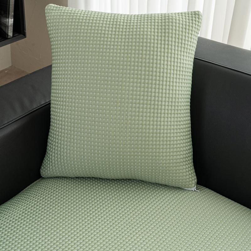 Summer Special-Shaped Waffle Solid Color Sofa Cushion Straight Row Non-Slip Summer Mat Leather Sofa Cushion Cool Cover