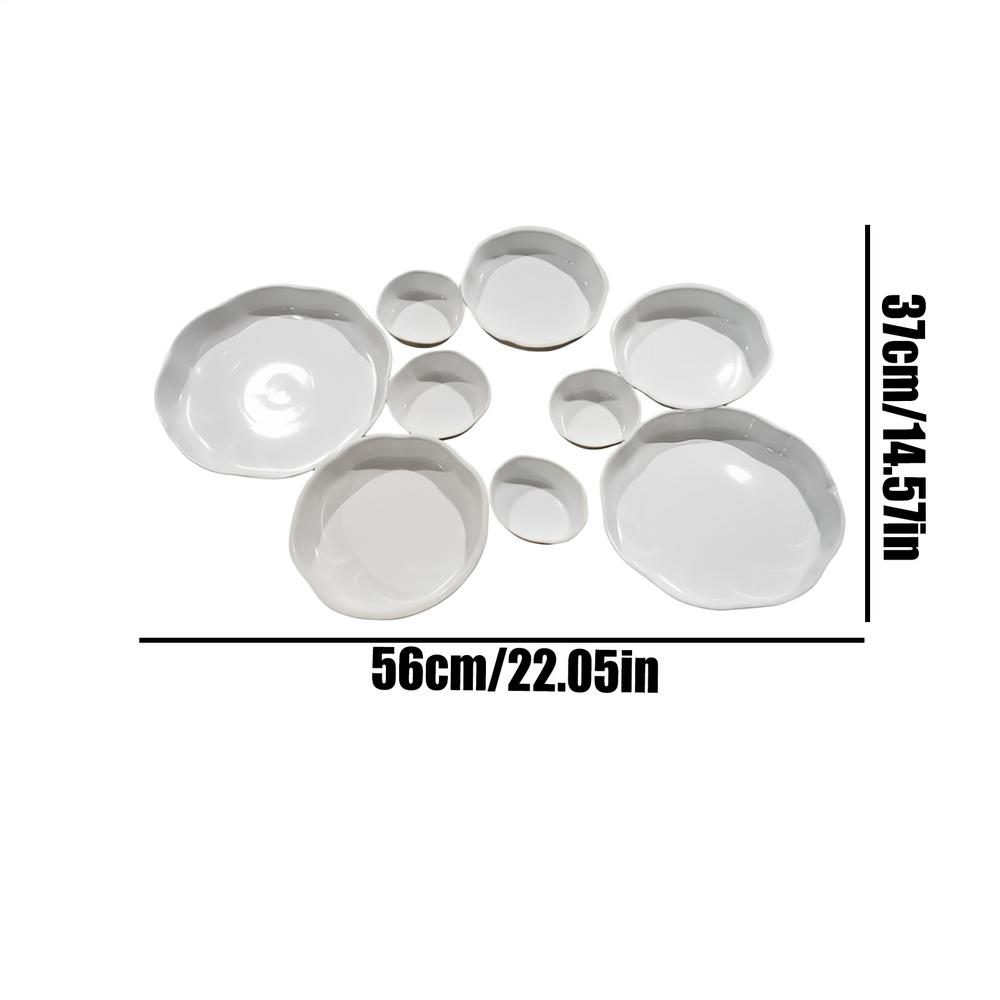 

Cluster Serving Bowls Decorative Nine-Grid Plate Multi Bowl Serving Platter for Snacks Nuts Chips Fruit Candy Meals Appetizers білий