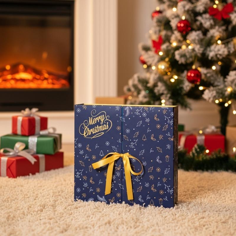 Christmas Count Down Calendar 24 Reusable Boxes For Holiday Decoration Candy Storage Customizable Festival Display