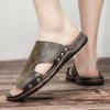 Sandals Men's 2025 New Summer New Men's Slippers Two-layer Cowhide Polyurethane Outsole Men's Shoes