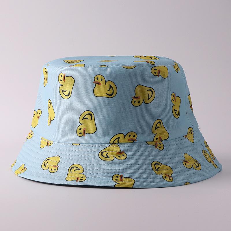 Digital printing small edge bucket hat spring and summer double-sided can wear outdoor sunshade basin hat spot