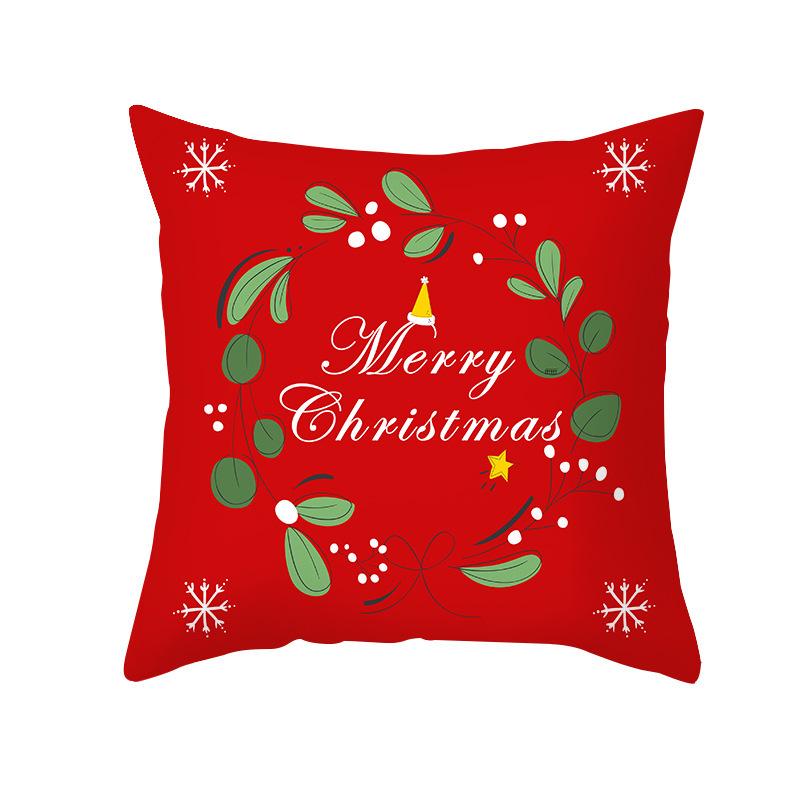 Christmas Series Patterns Throw Pillow Cover With Short Plush Print For Living Room Sofa Decoration Cushion Cover Pillow Covers